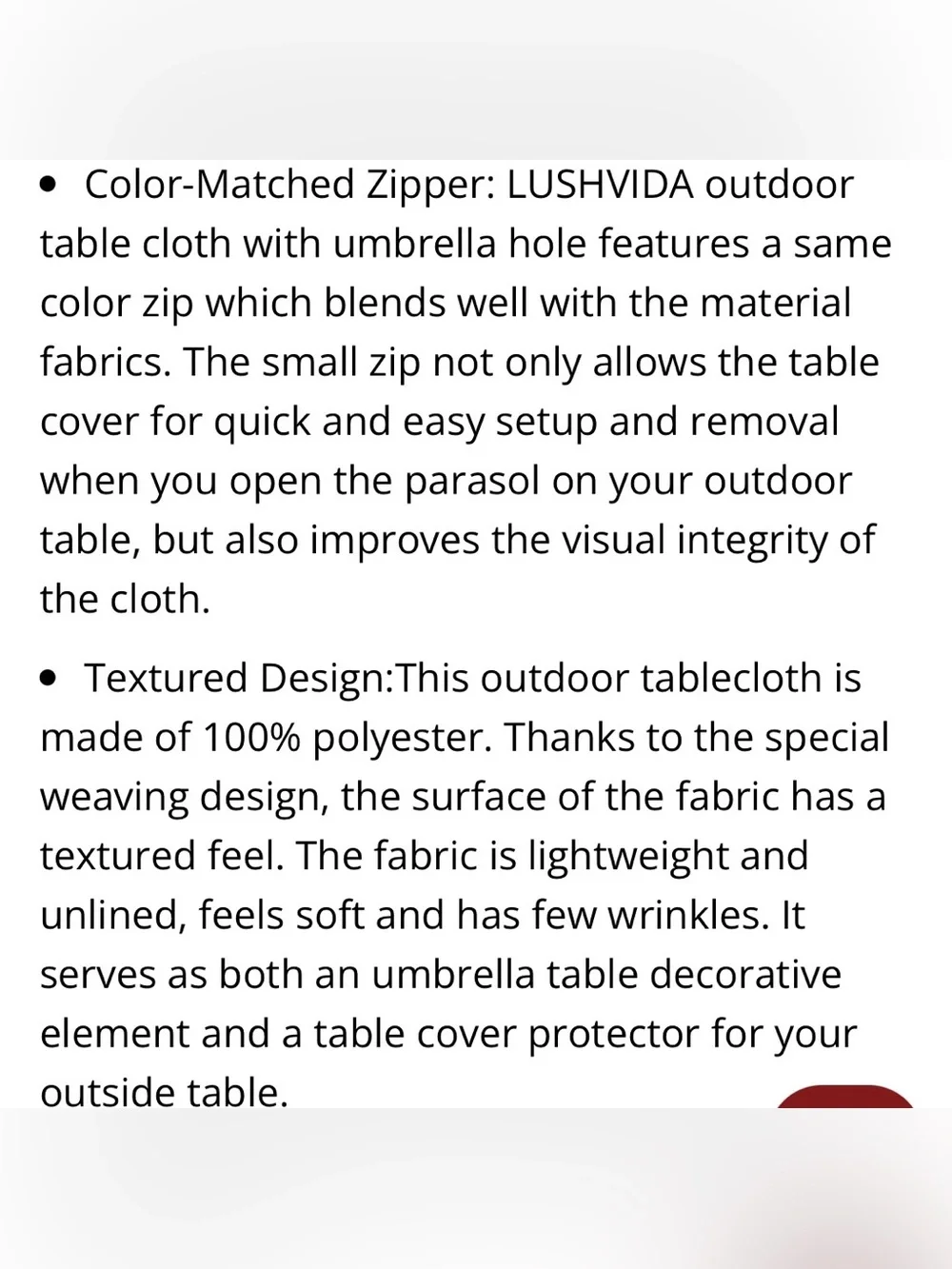 OUTDOOR Tablecloth with Umbrella Hole & Matching Zipper 70x52” SAGE GREEN